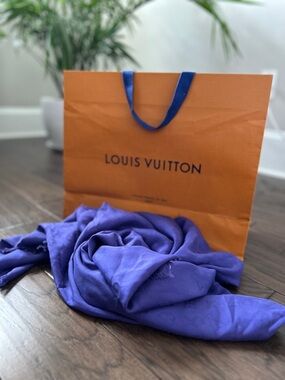 Louis Vuitton Violet Monogram Silk Shawl